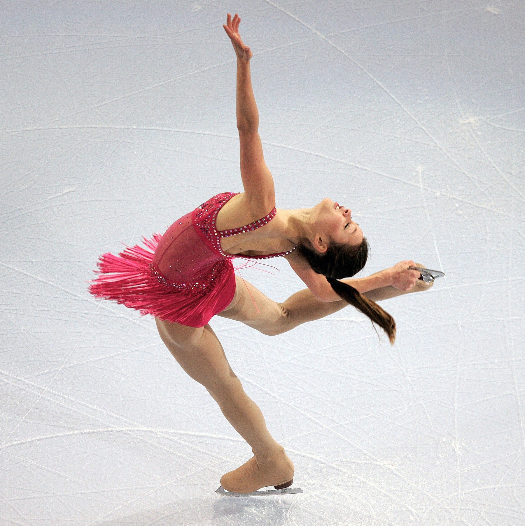 Sasha Cohen in Red Costume