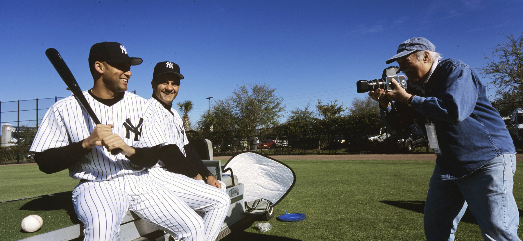 Spring Training - Ozzie Sweet Photographing Derek Jeter and Joe Torre