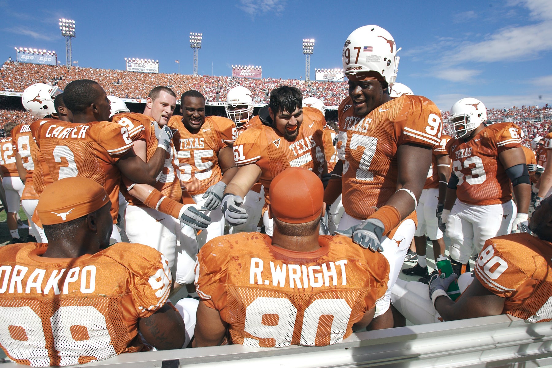Texas vs Oklahoma, Defense on Bench