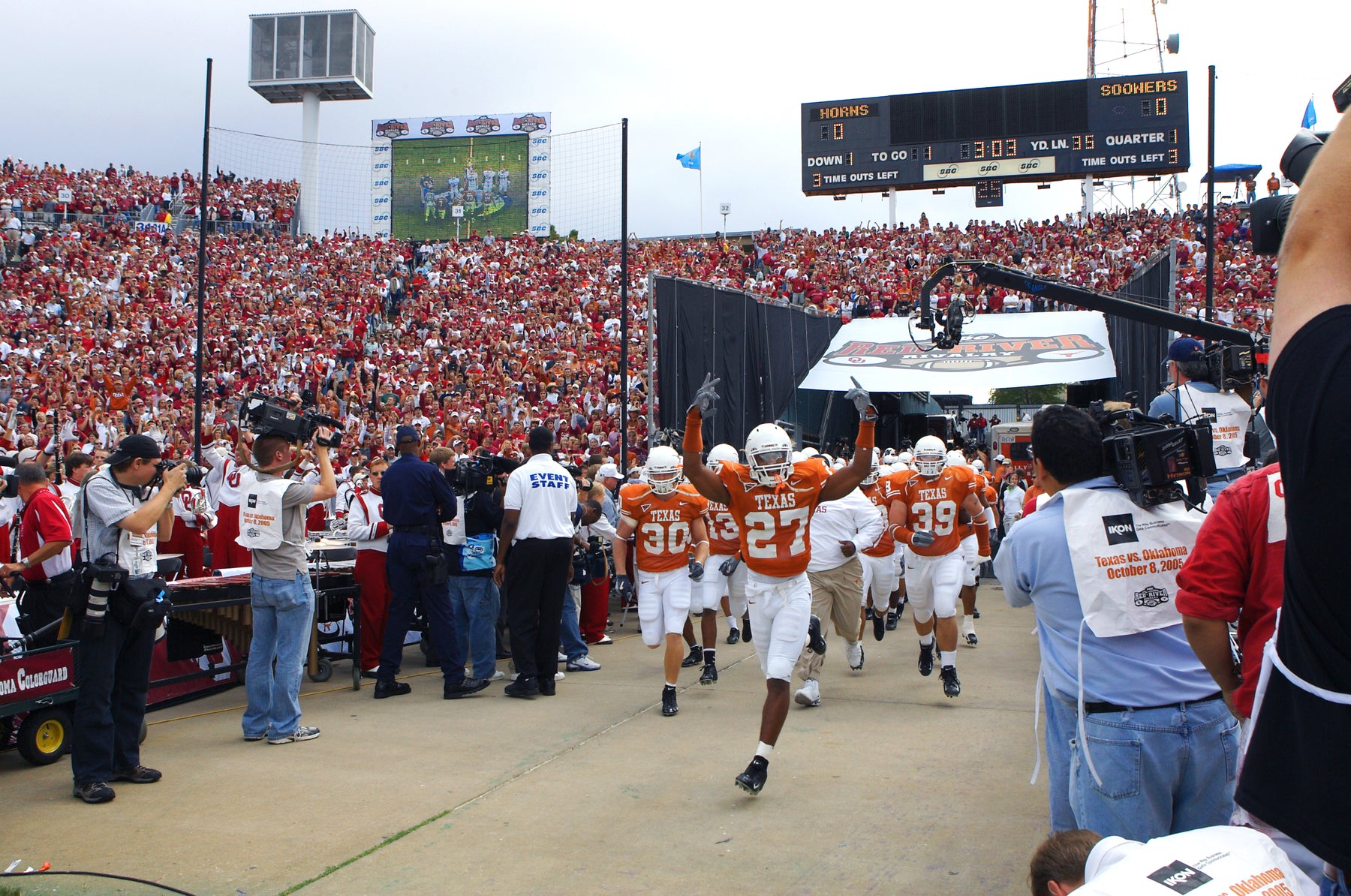 Texas Longhorns Leaving the Tunnel