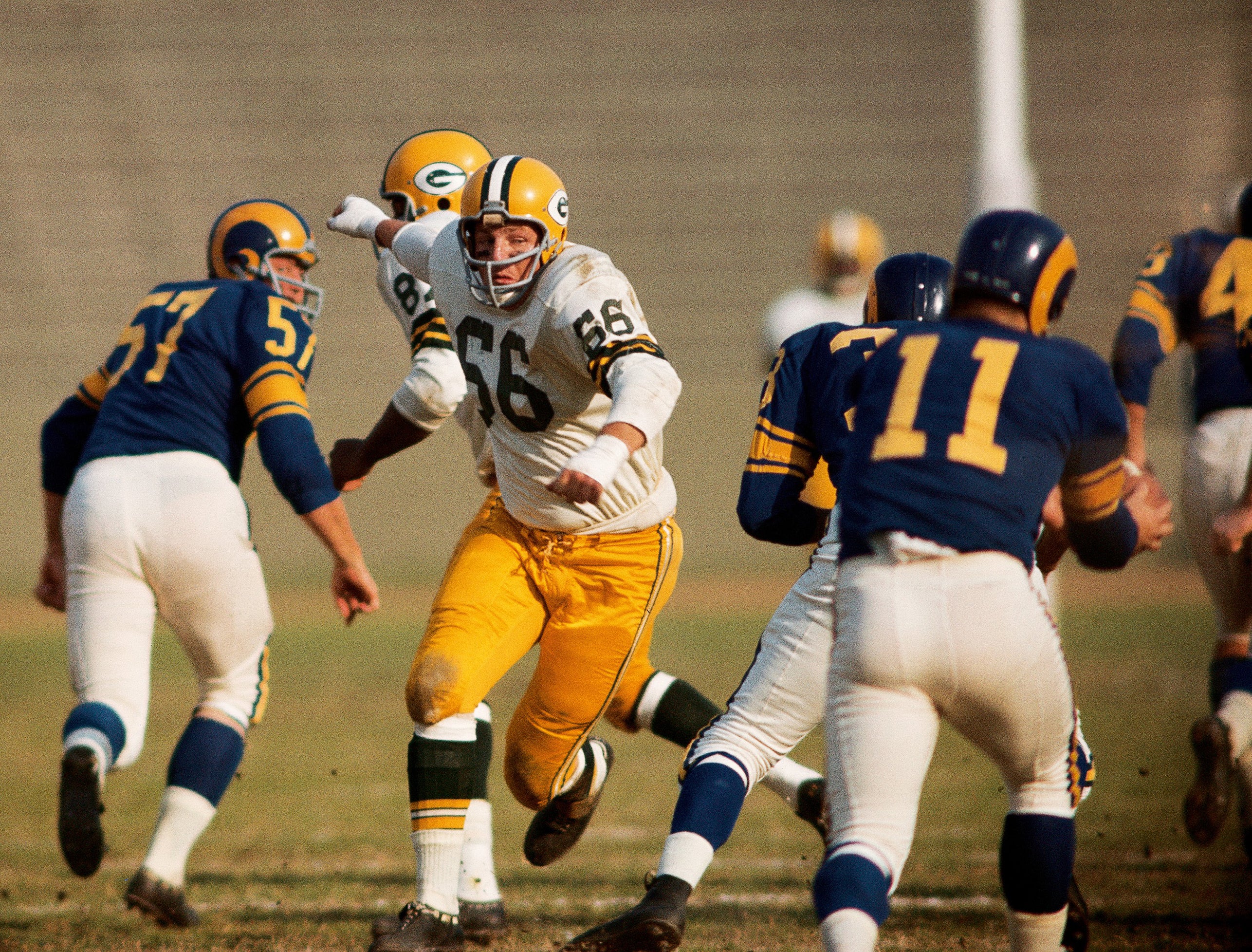 Ray Nitschke Charging Vs La Rams | Neil Leifer Photography