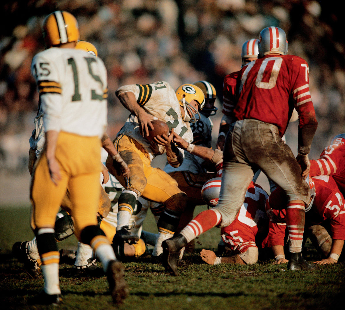 Green Bay Packers Jimmy Taylor, 1966 Nfl Championship Sports Illustrated  Cover Canvas Print