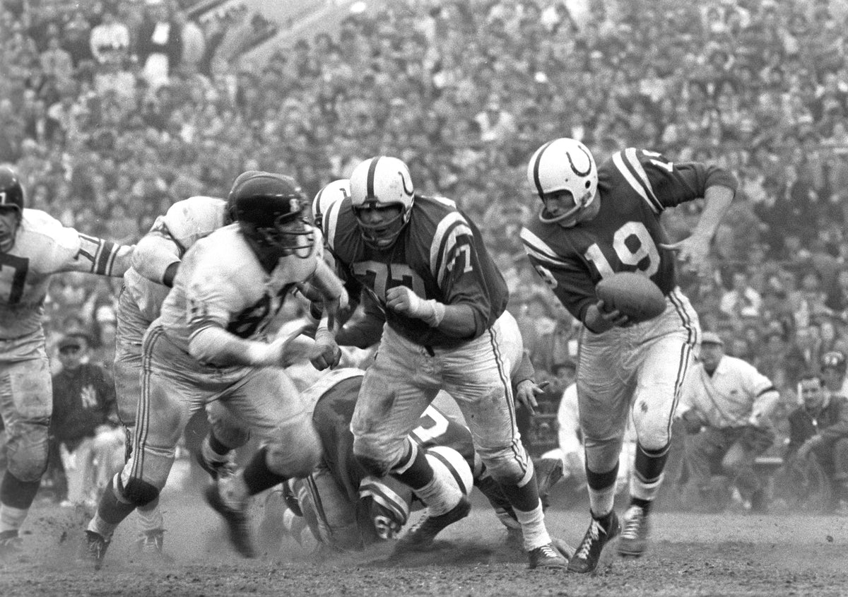 Baltimore Colts Johnny Unitas vs NY Giants