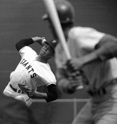 Juan Marichal Pitching to Willie Davis