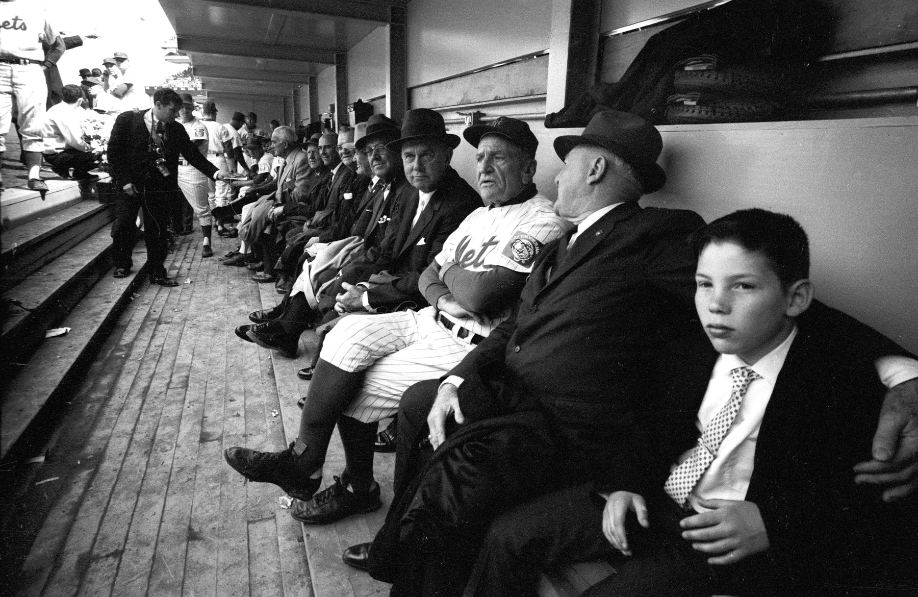 Mets Dugout with Casey Stengel