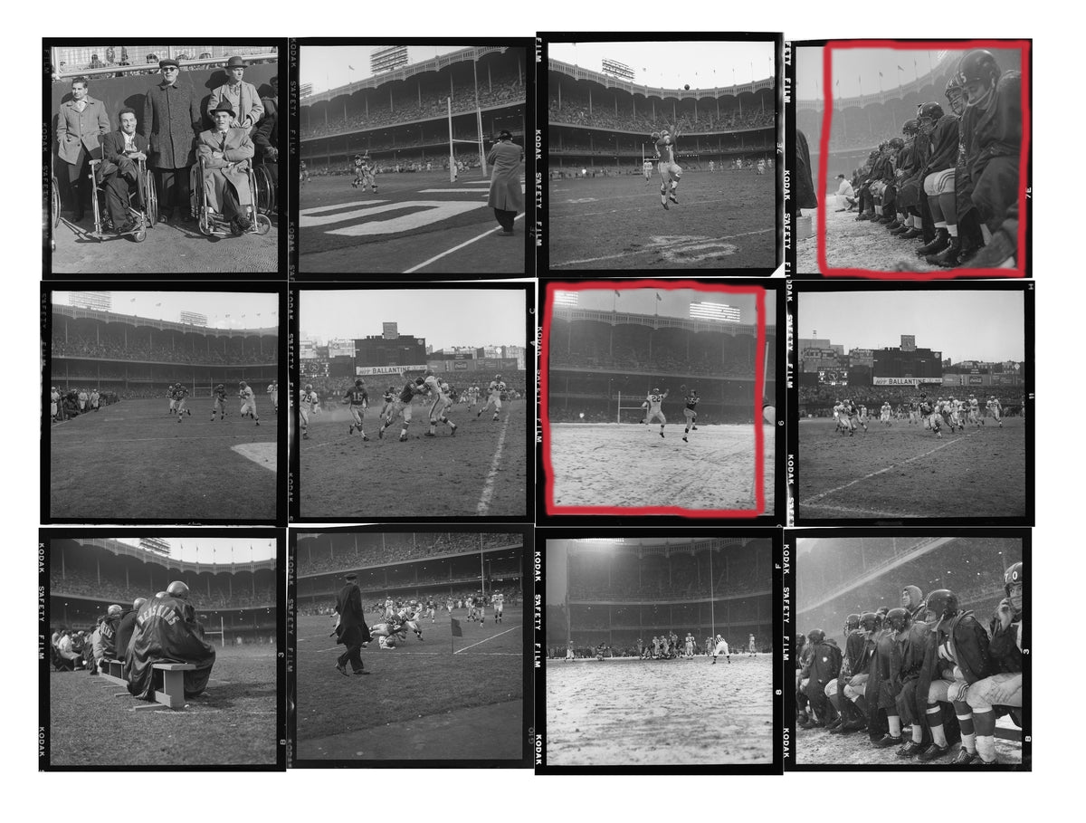 NY Giants 1958 Football Season - Contact Sheet
