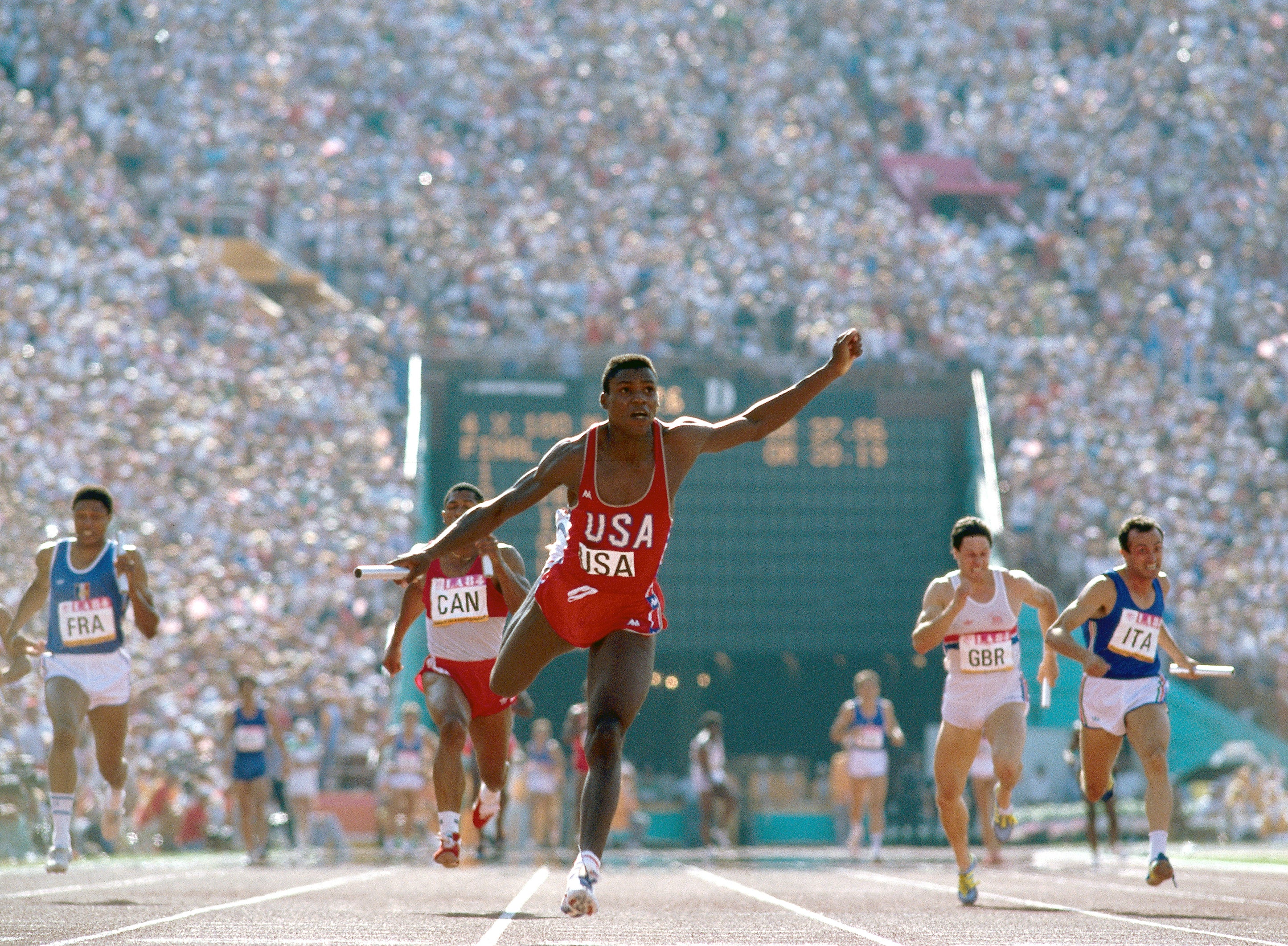 AUTHENTIC CARL LEWIS OLYMPIC Signed Jers good