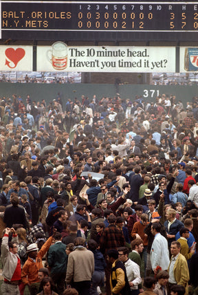 Mets fans on Field, 1969 World Series vs Baltimore Orioles