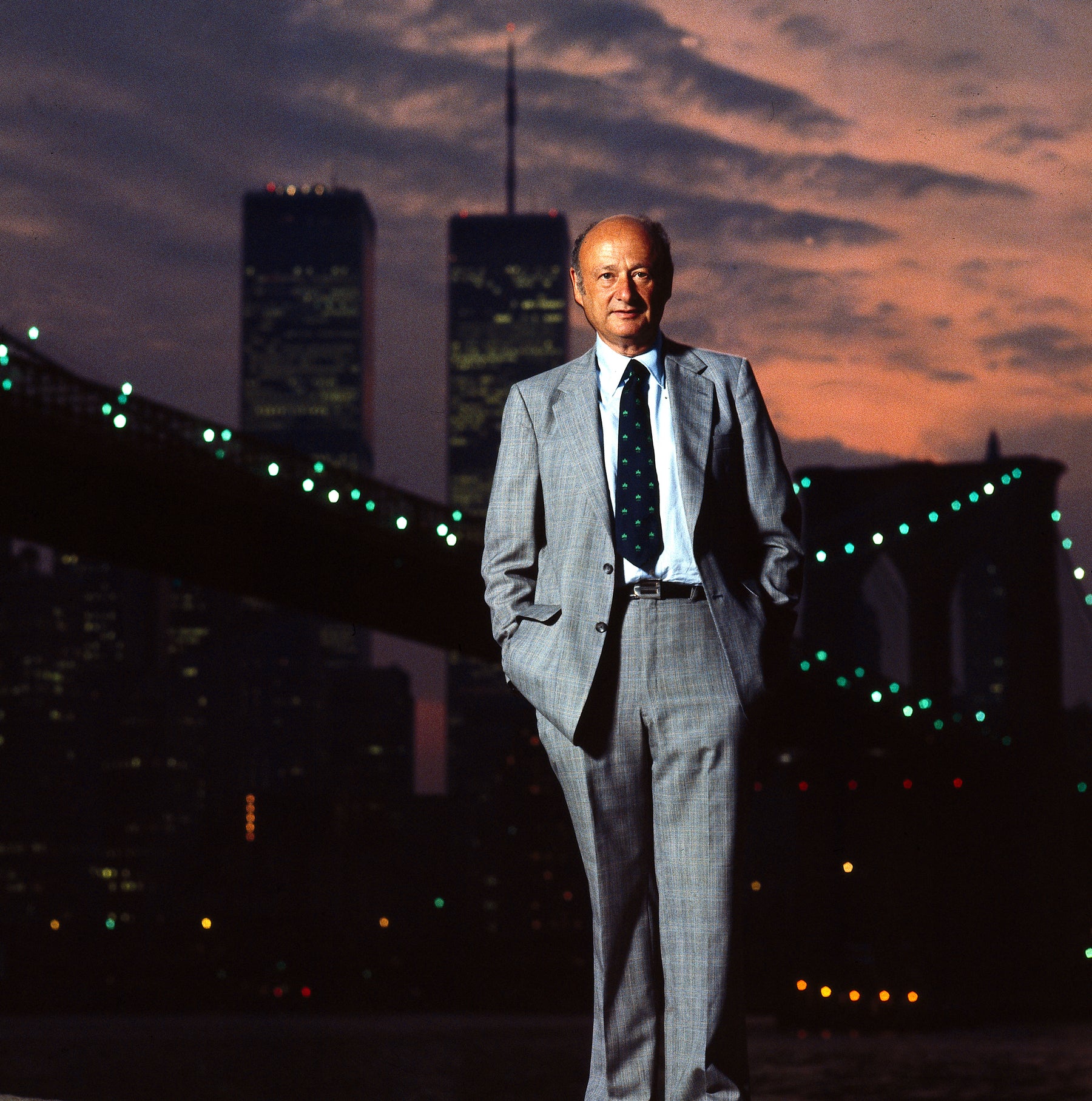 Ed Koch at Brooklyn Bridge