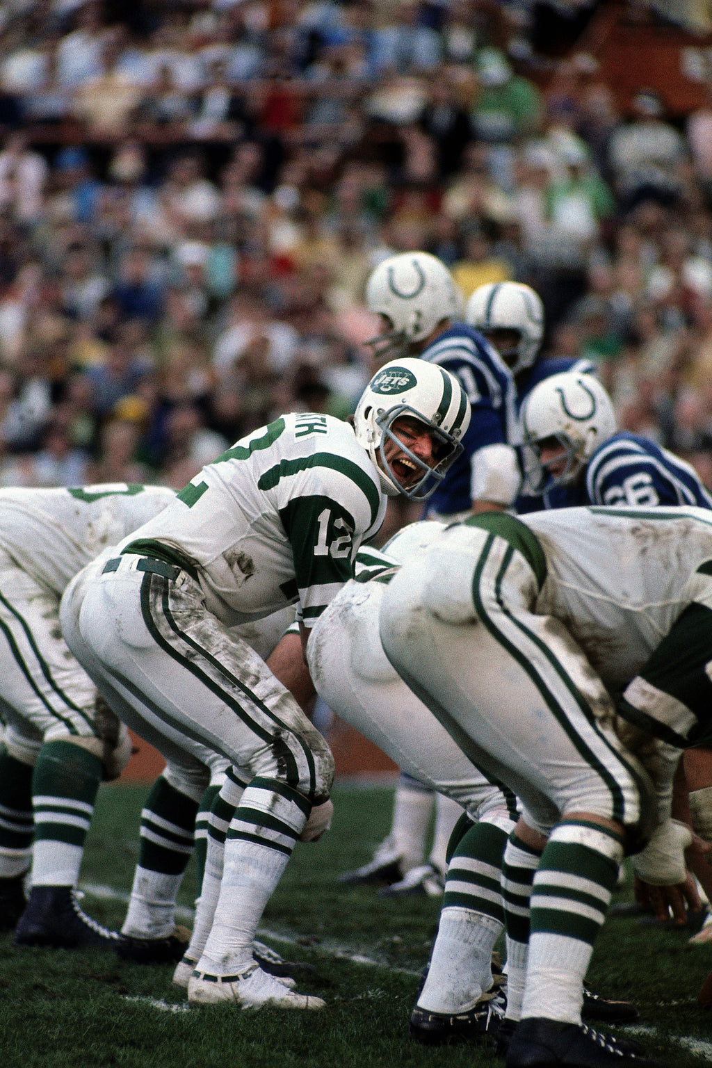 Joe Namath in Orange Gloves on Sideline Vs Kansas City Chiefs | Neil Leifer Photography 20 x 24 / Open Edition