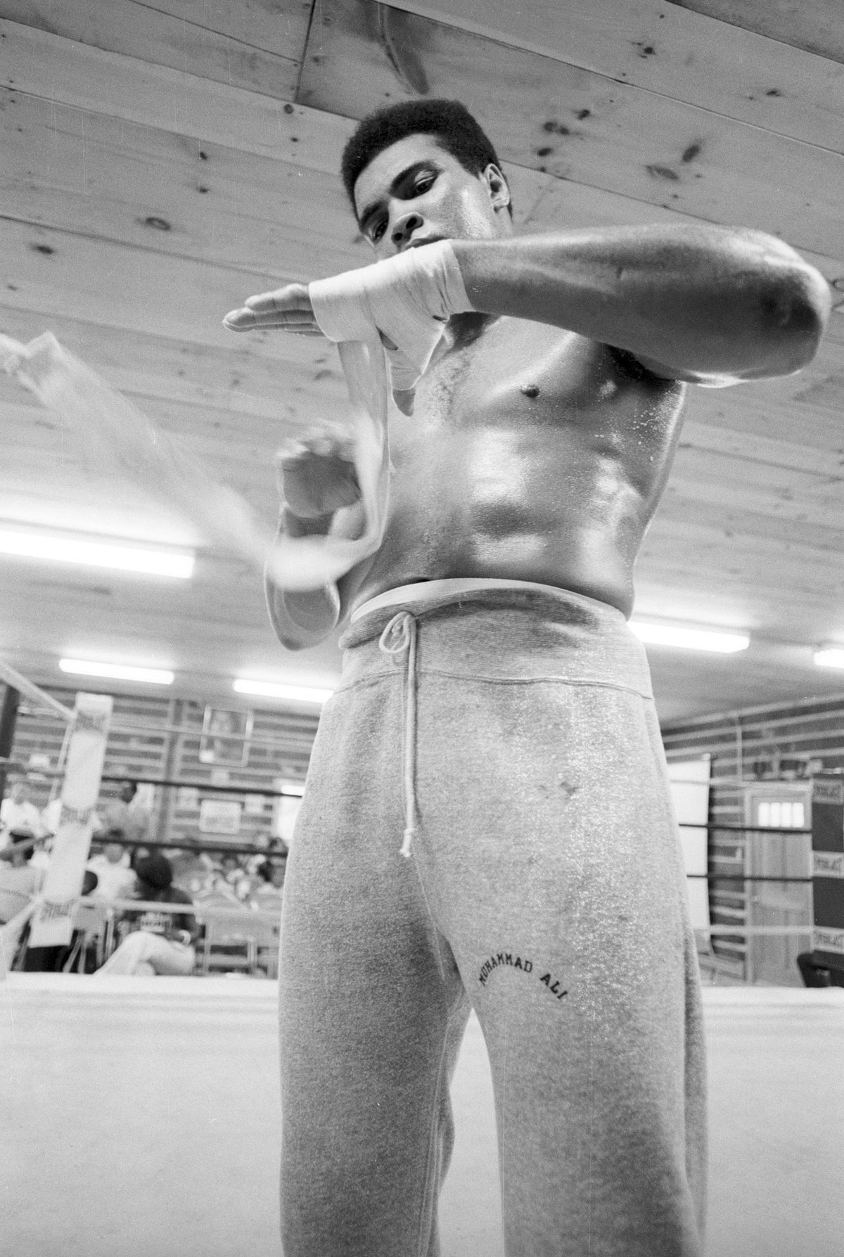 Muhammad Ali Training in Sweats