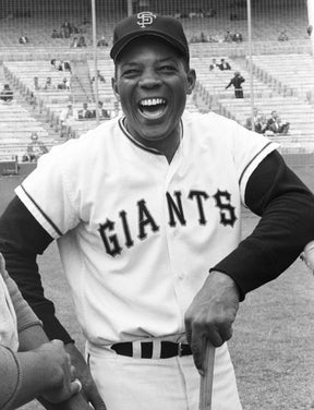 Willie Mays On Field Before Game