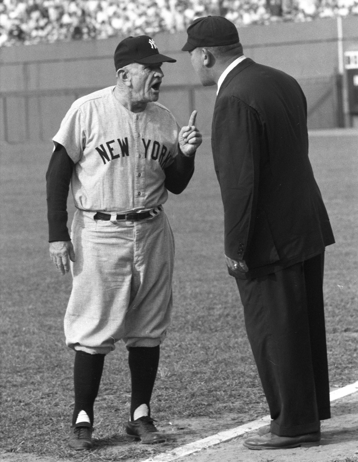 Casey Stengel Argues with Umpire