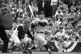 Yogi Berra Swinging, 1960 World Series