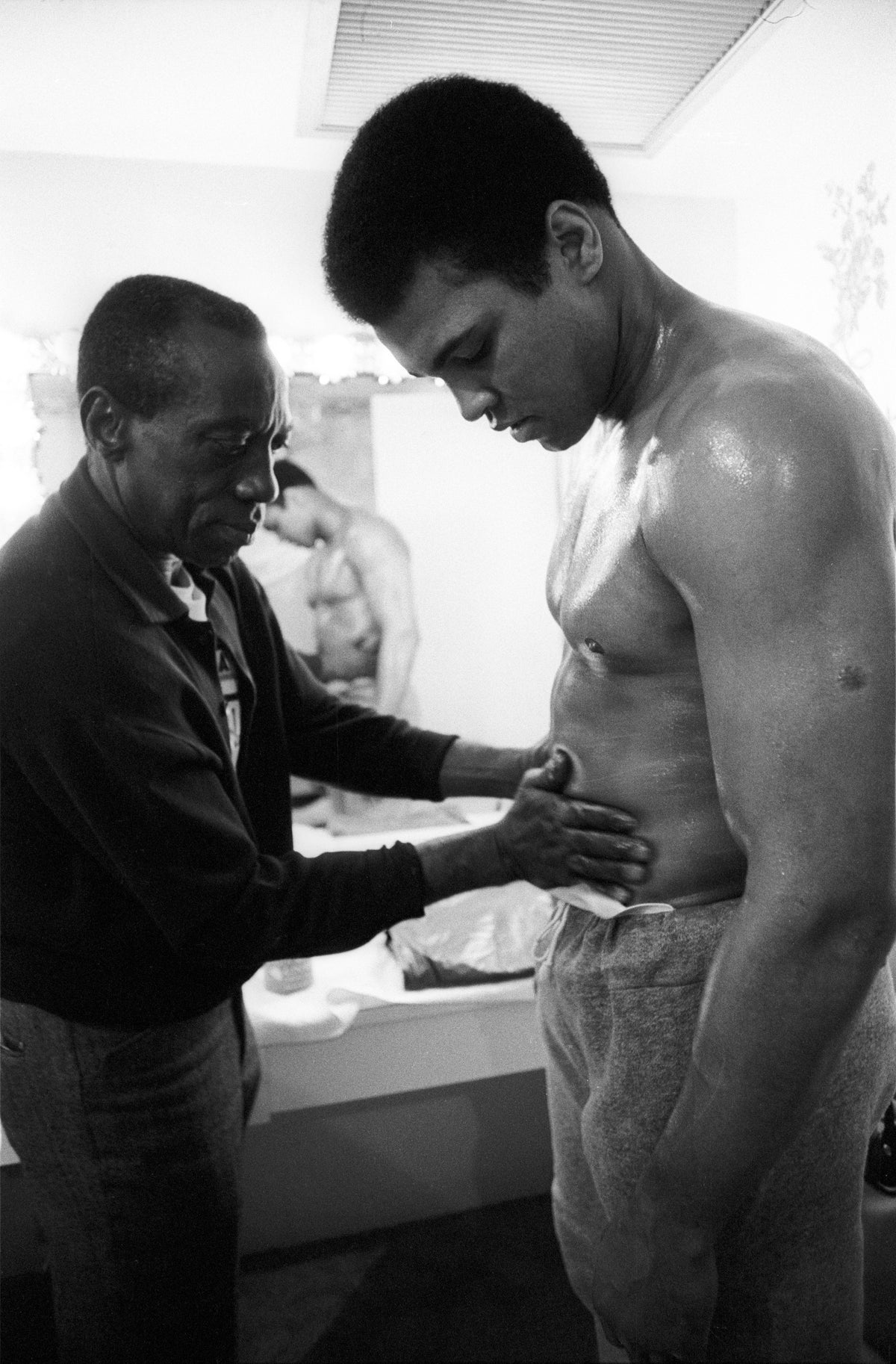 Muhammad Ali with his Masseur Luis Sarria