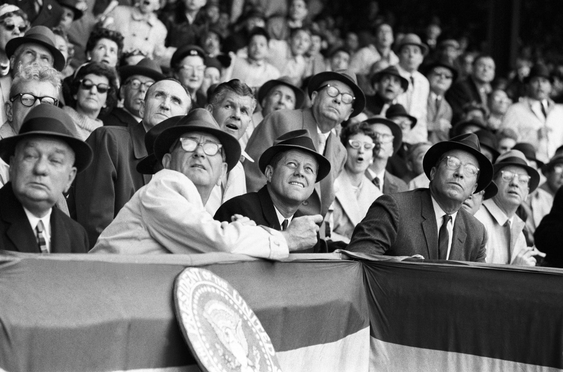 JFK and LBJ at Opening Day