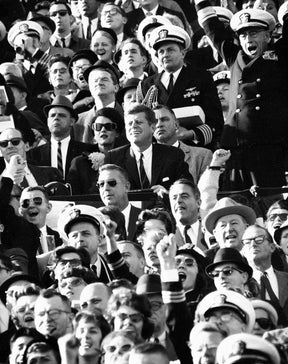 President JFK in Crowd at Army vs Navy Game