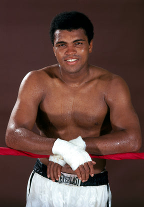 Muhammad Ali Posing on the Ropes
